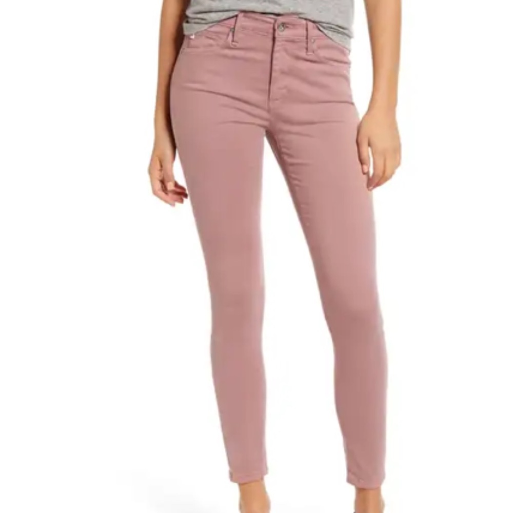 AG Farrah High Waist Ankle Skinny Autumn Rose